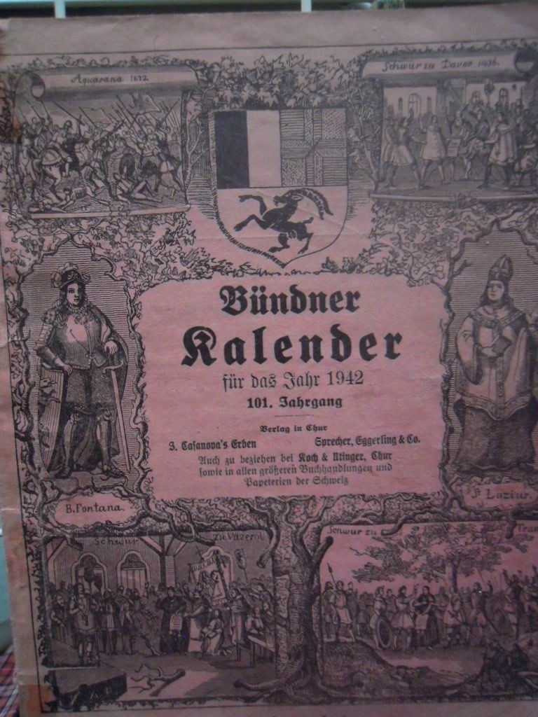 Revues & Magazines: Bündner Kalender 1942 – D'occasion à Landquart par hennachebia