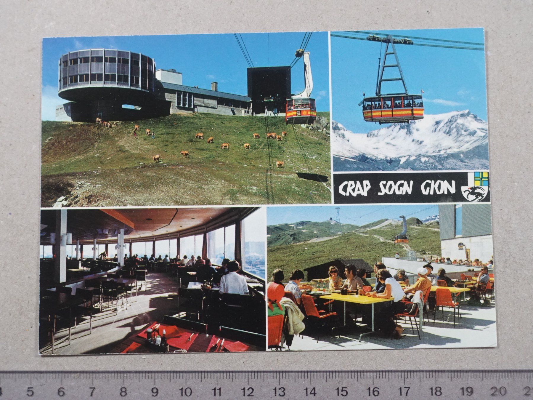 Cartoline postali: Laax, Flims, Crap Sogn Gion – Usato da Lenzburg venduto da fh1