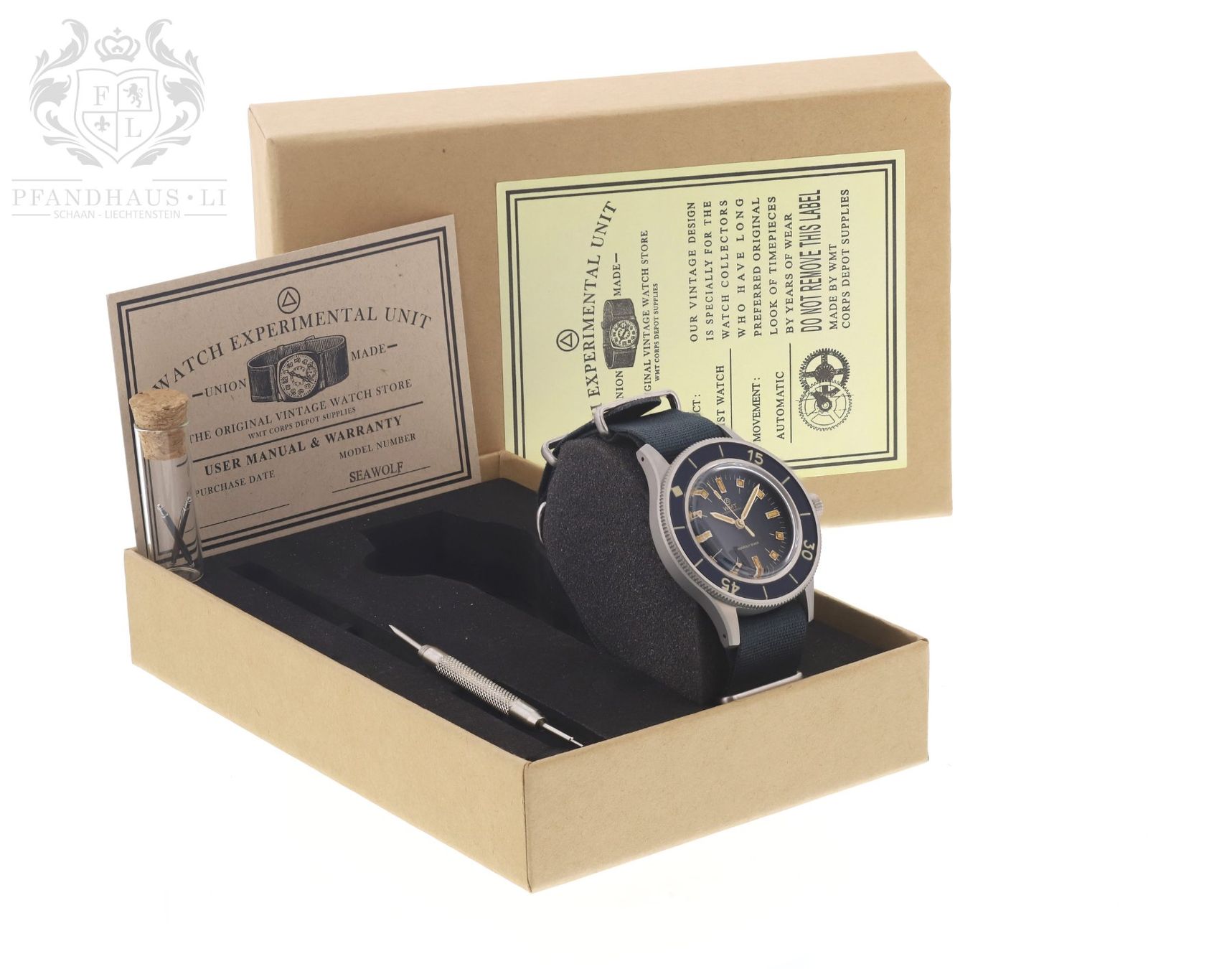 Orologi: WMT SEAWOLF BLUE DIAL / AGED EDITION - NEU – Nuovo e nell'imballaggio originale da Schaan venduto da Pfandhaus-LI 9