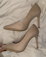 Damen Pumps in Gold Glitzer Grösse 42 wie neu