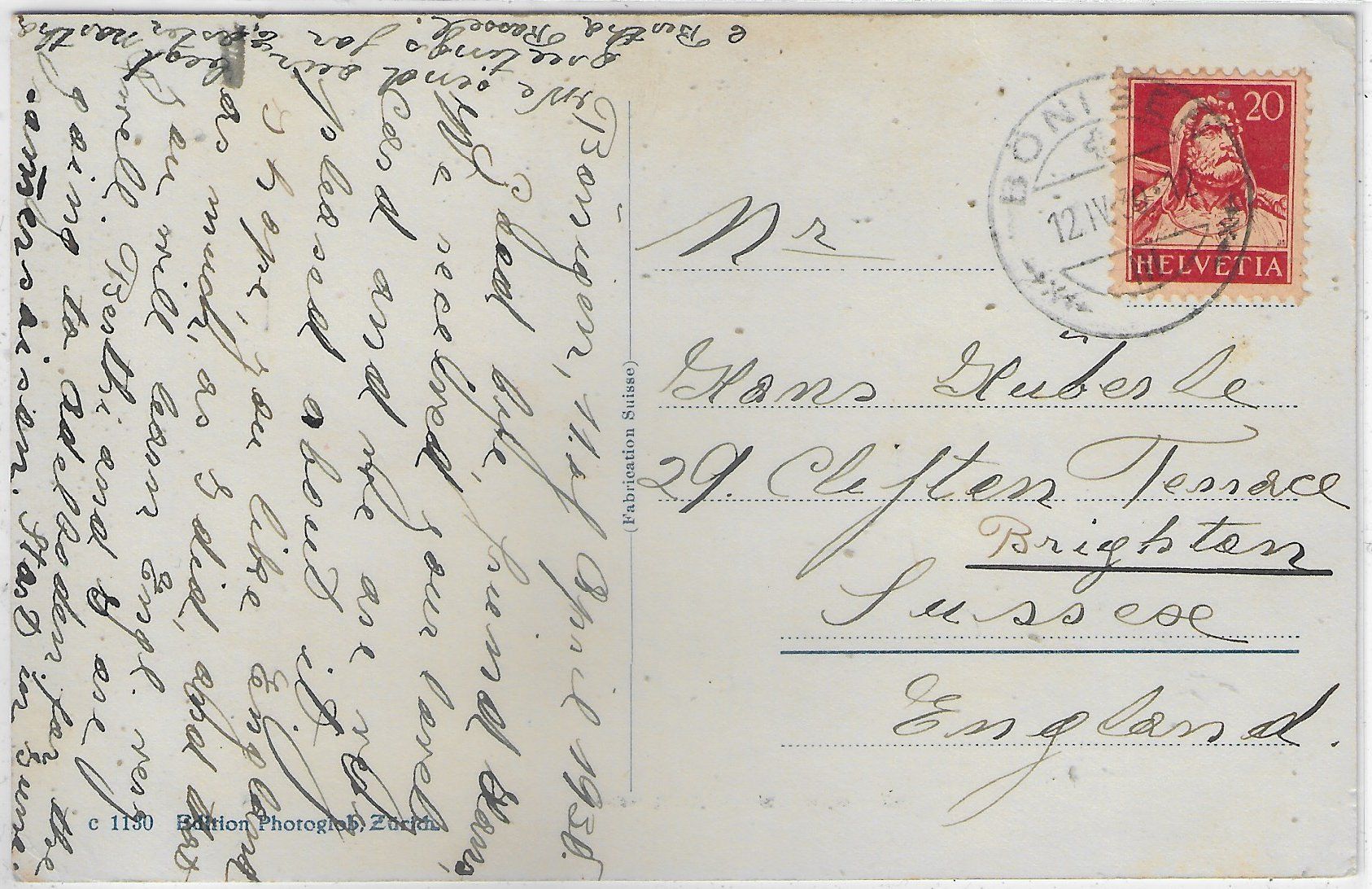 Cartoline postali: Böningen am Brienzersee mit Postbureau – Usato da Ettingen venduto da Kartenplanet 1