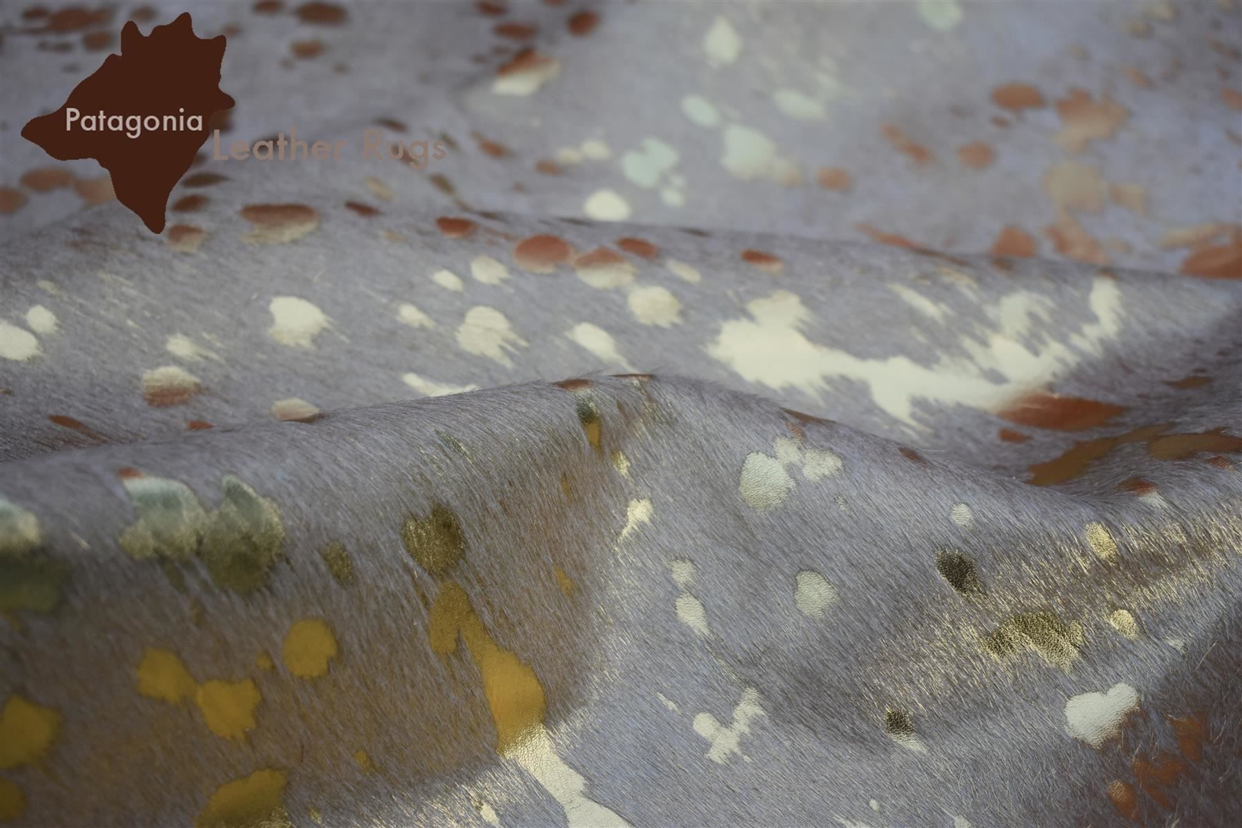 Tappeti: echtes Kuhfell Teppich Gold/White – Nuovo e nell'imballaggio originale da Arbedo venduto da patagonialeatherrugs 1