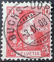 1907 Helv. Brustbild Top-Voll-⦿ Buchs-Dorf SG