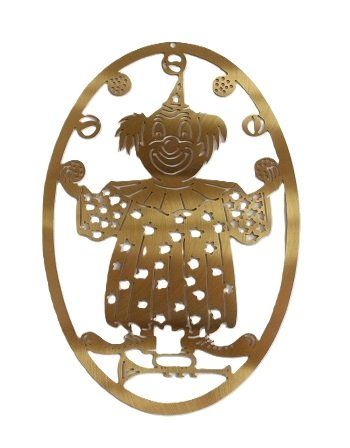Tutte le decorazioni: Fensterbild Clown (Messingbild) – Nuovo (secondo la descrizione) da Schlatt TG venduto da mavo85