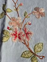 Schönes Vintage Leinen Deckchen bestickt mit Blumen 🌸🌼