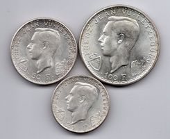 (1495) Luxemburg Letzeburg, 1346-1946, 100+50+20 Francs