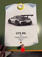 Poster Porsche 911 GT3 RS Grösse 30 x 40 cm