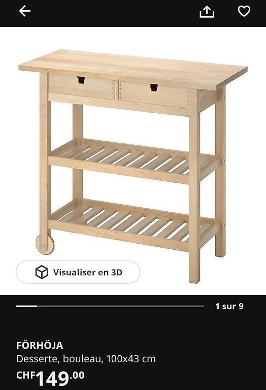 Carrelli di servizio: Desserte IKEA – Usato da Biel/Bienne venduto da Nina-Beuret 1