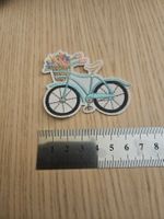 Aufnäher Fahrrad mit Blumenkorb