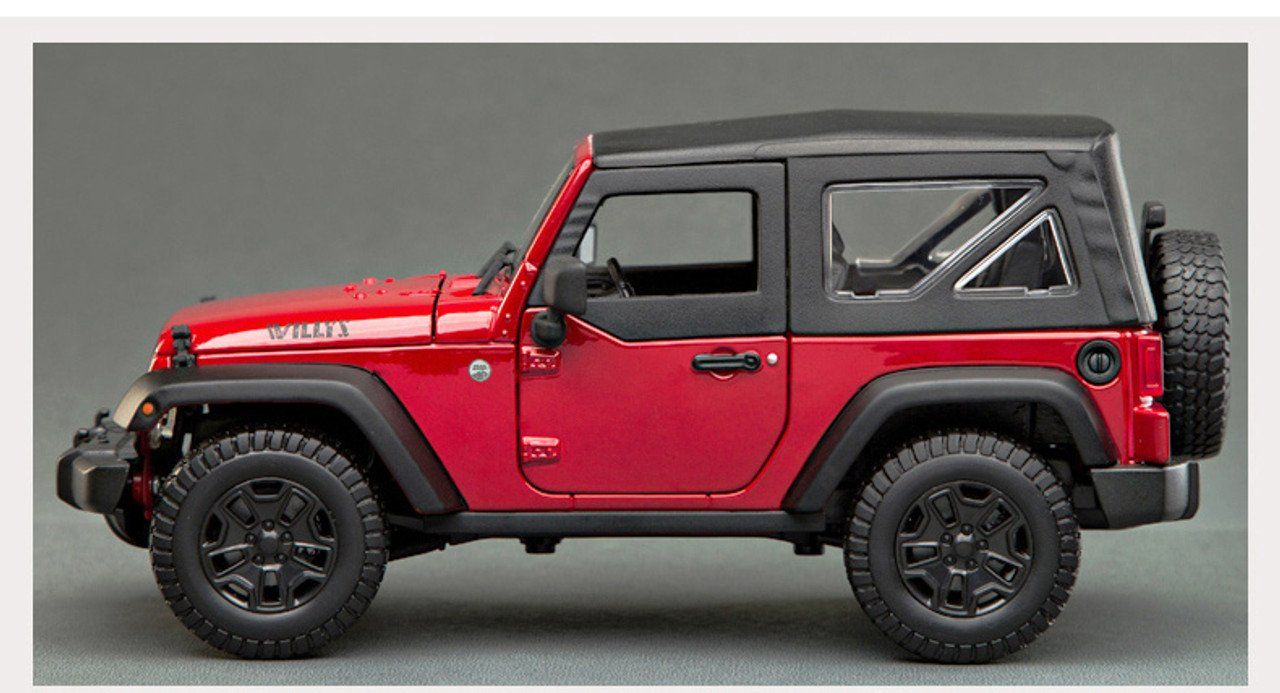 Jeep Modellautos: Jeep Wrangler "Willys" 2014-2018 rot / schwarz      1:18 – Neu und originalverpackt aus Gerlafingen von espero88 3