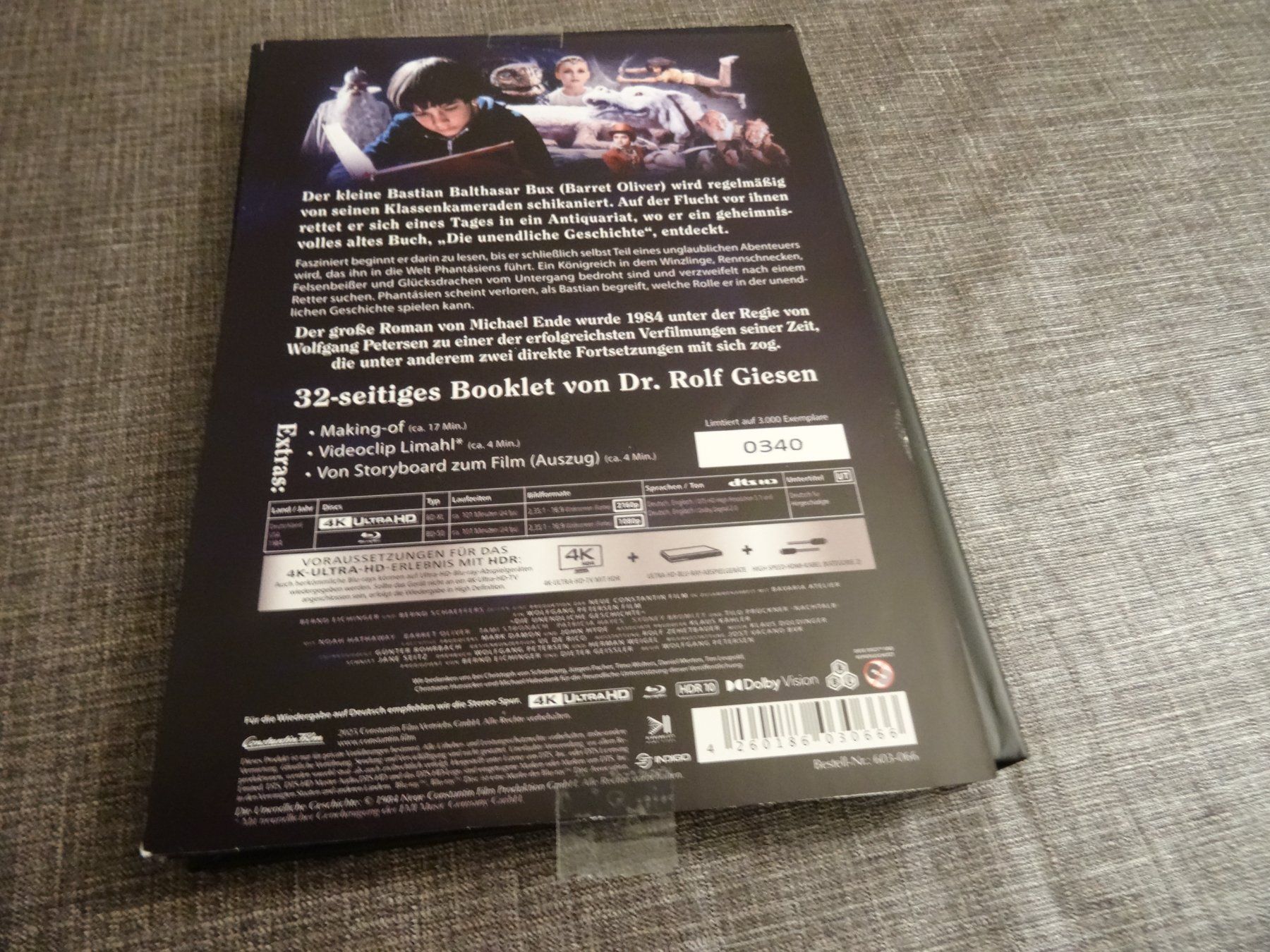 Tutti i DVDs: Die Unendliche Geschichte Blu-ray 4K MEDIABOOK – Usato da Olten venduto da Disc-Verkauf 3
