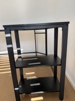 Bureau d'angle noir, design industriel, comme neuf!