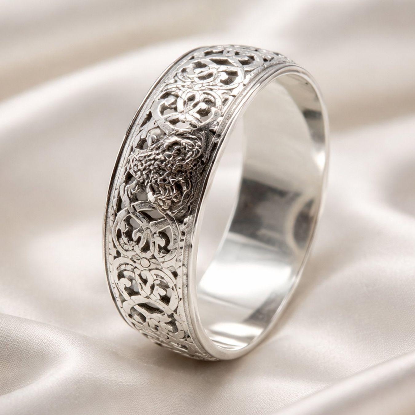 Bracciali & Braccialetti: Armreif Bangle Metall Celtic silber Indien – Nuovo e nell'imballaggio originale da Bad Salzdetfurth venduto da Weltenbummler-Shop
