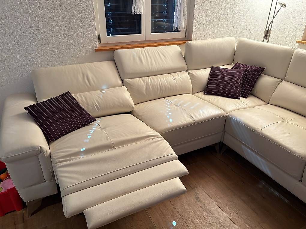 Divani: Relaxsofa Ecksofa Leder elektrisch – Usato da Rütschelen venduto da Rotkorn 3