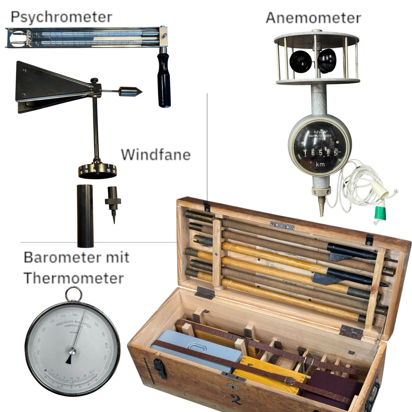 Sonstiges für Haushalt & Wohnen: Anemometer Psychrometer Barometer Armee Meteorologie – Gebraucht aus Lostorf von Peschmi10