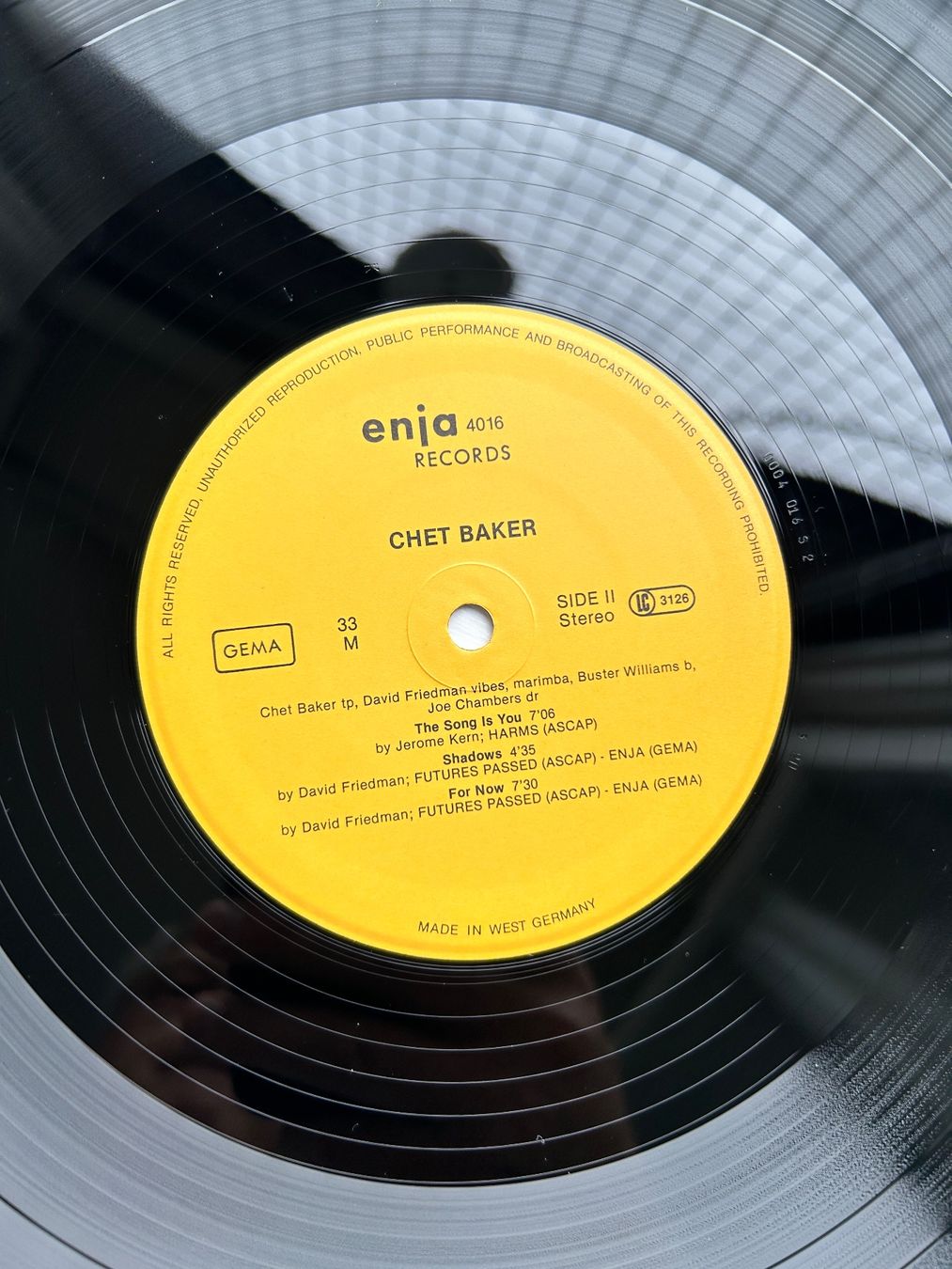 Schallplatten: Chet Baker "Peace" LP – Gebraucht aus Lausanne von Pask1 2