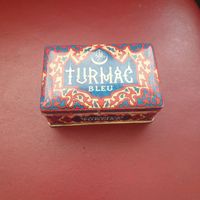 Turmac Bleu Zigarettendose 50er Blechdose leer guter Zustand
