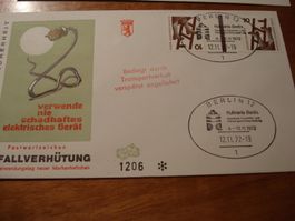Berlin, Satz ill. FDC 1972, Unfallverhütung, Zdrucke, 7 Bele