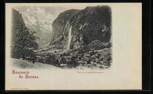 Cartoline postali: AK Lauterbrunnen, Panorama – Usato da Berlin venduto da bartko-reher