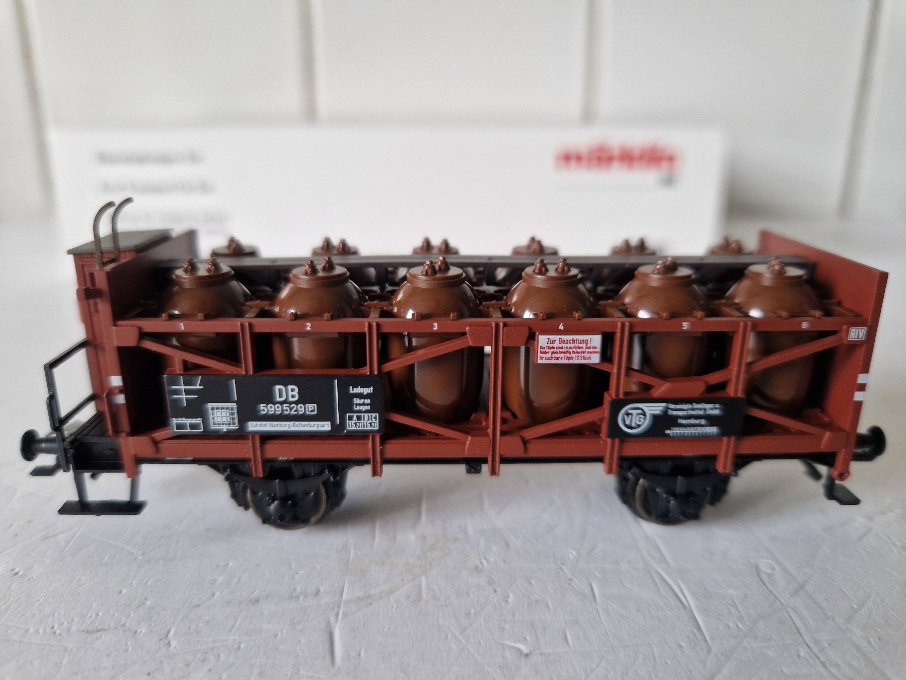 Märklin Modellini di ferrovie: 3-teiliges DB Säuretopfwagen-Set "VTG" – Nuovo (secondo la descrizione) da Seuzach venduto da Loeckeli01 3