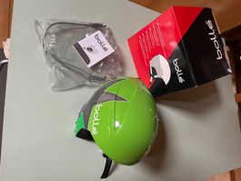Skihelm Bolle Podium Shiny Green Star, Grösse 56 cm!
