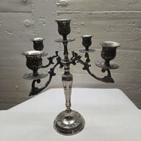 Kerzenständer, 5-armig, Silberlook - Versilbert..Top..
