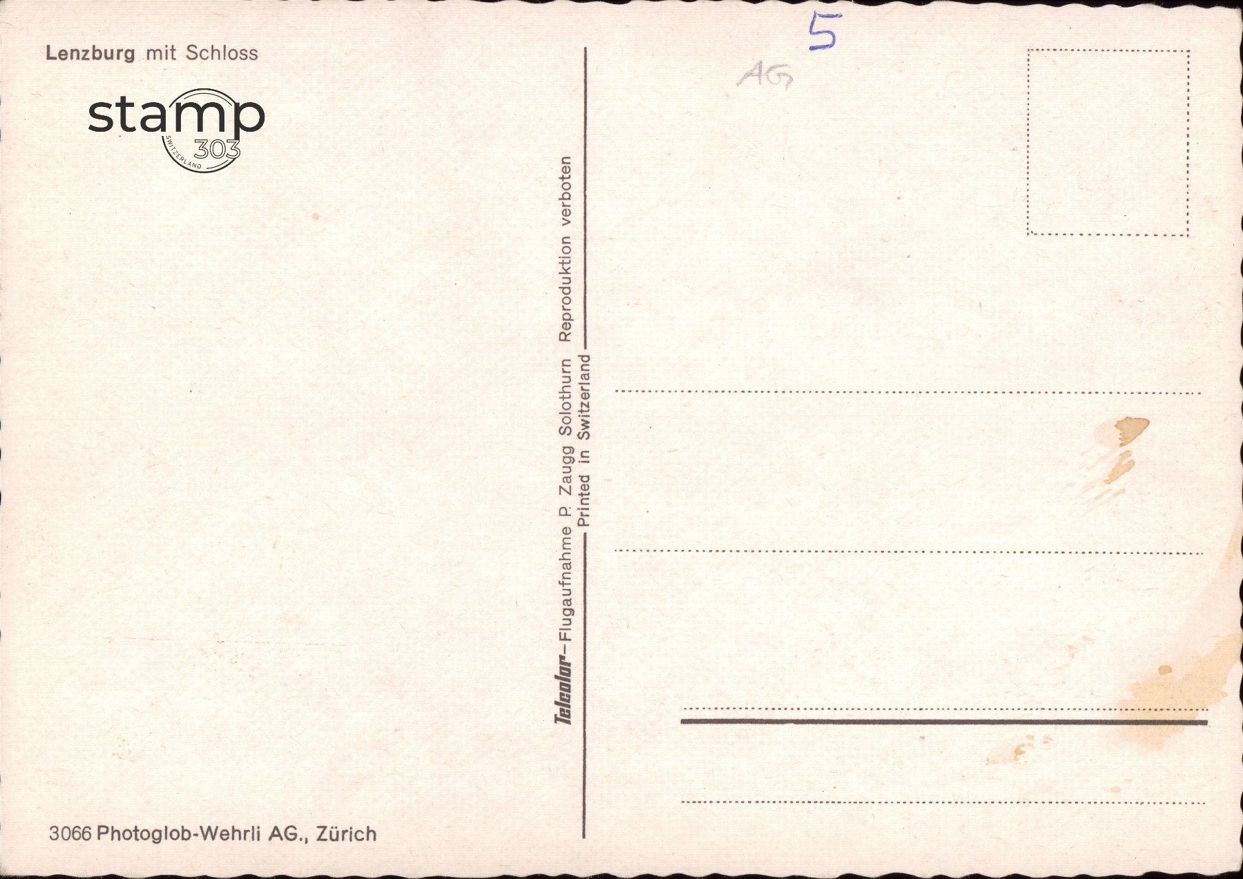 Cartoline postali: AK Lenzburg mit Schloss – Usato da Eggersriet venduto da stamp303 1