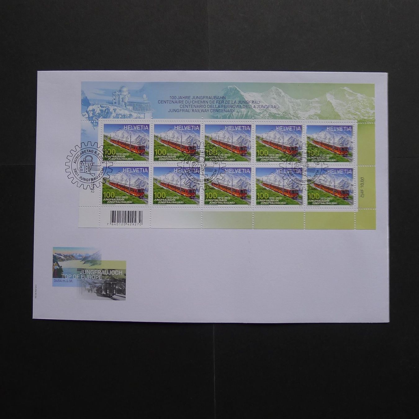 Tutti i francobolli: 2012 Nr. 1416 Kleinbogen FDC – Usato da Dagmersellen venduto da wyss1982