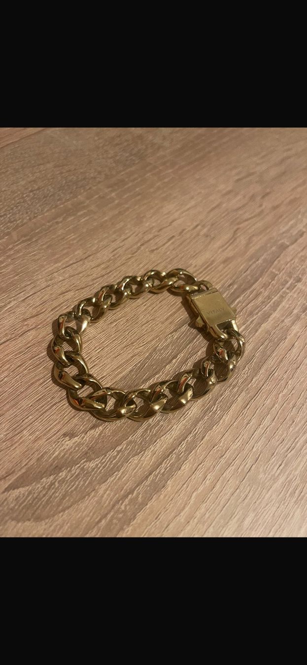 Bracelets: Armband aus Edelstahl, vergoldet – D'occasion à Birsfelden par twoheadeagleks