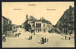 Winterthur, Blick in Bahnhofstrasse und 