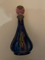 Parfumflakon blau-rosa mit Golddekor, Top!