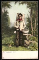 AK Appenzeller Senn in Tracht