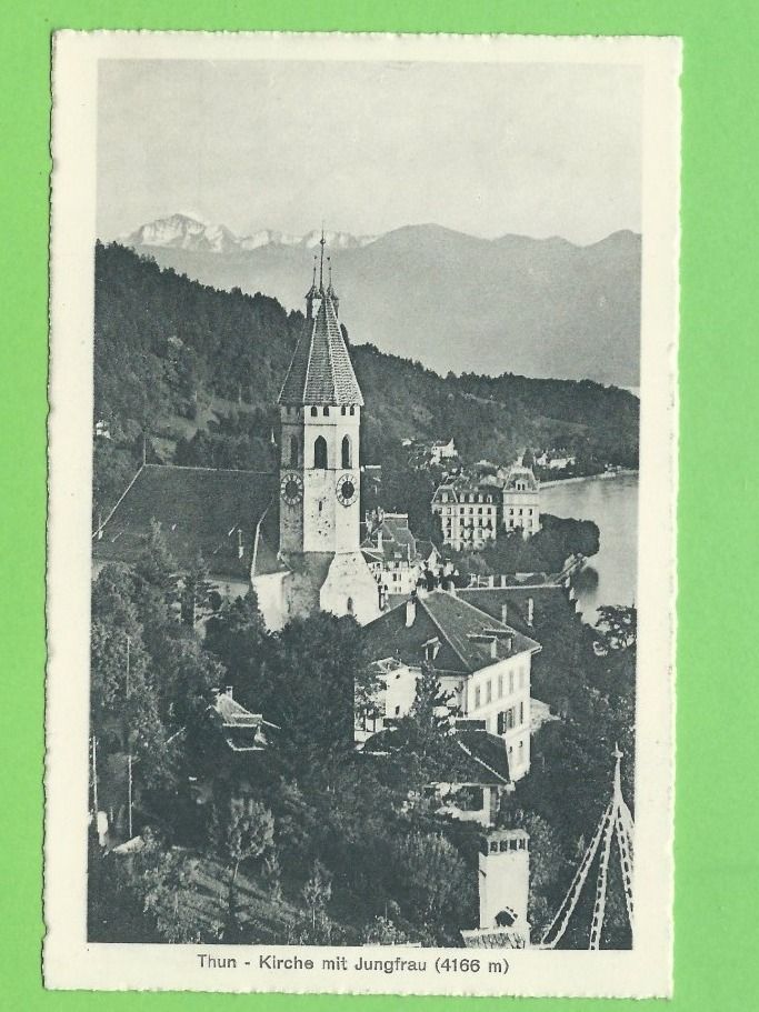 Cartoline postali: Thun - Kirche mit Jungfrau – Nuovo (secondo la descrizione) da Zürich venduto da t24_de
