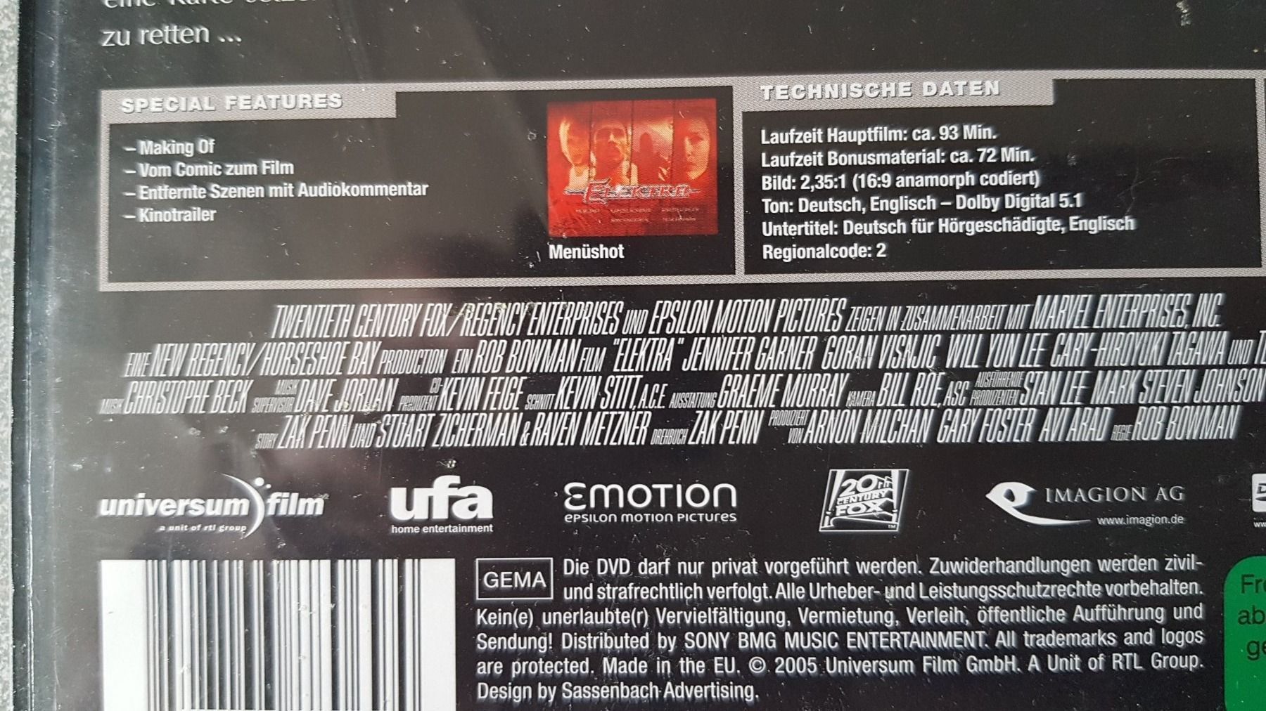 Alle DVDs: DVD Elektra / Jennifer Garner – Gebraucht aus Oetwil am See von fineli2 1