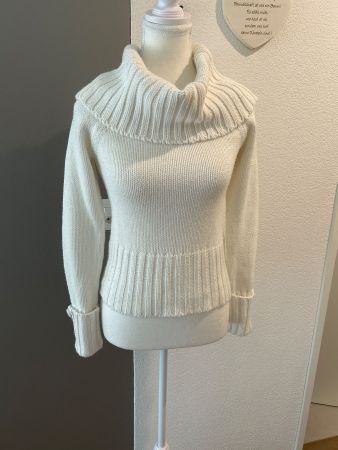 Damen Strickpullover ecru mit breitem Rollkragen von C&A