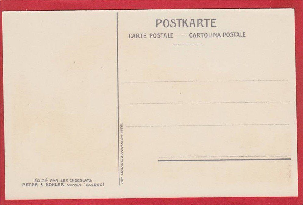 Cartoline postali: ANGENSTEIN ÉDITÉ PAR LES CHOCOLATS PETER & KOHLER, LITHO – Usato da Grüningen venduto da Kartenlaube 1