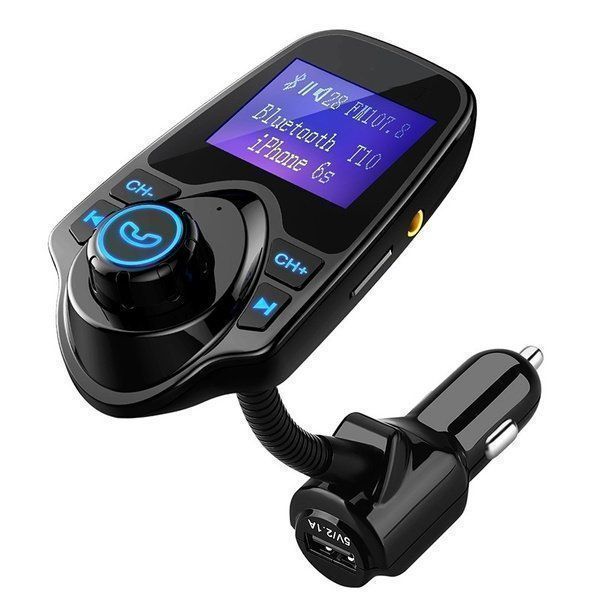 Goshyda FM-Sender Fürs Auto - Universal Freisprecheinrichtung Mit 3,5mm Anschluss & LCD Display