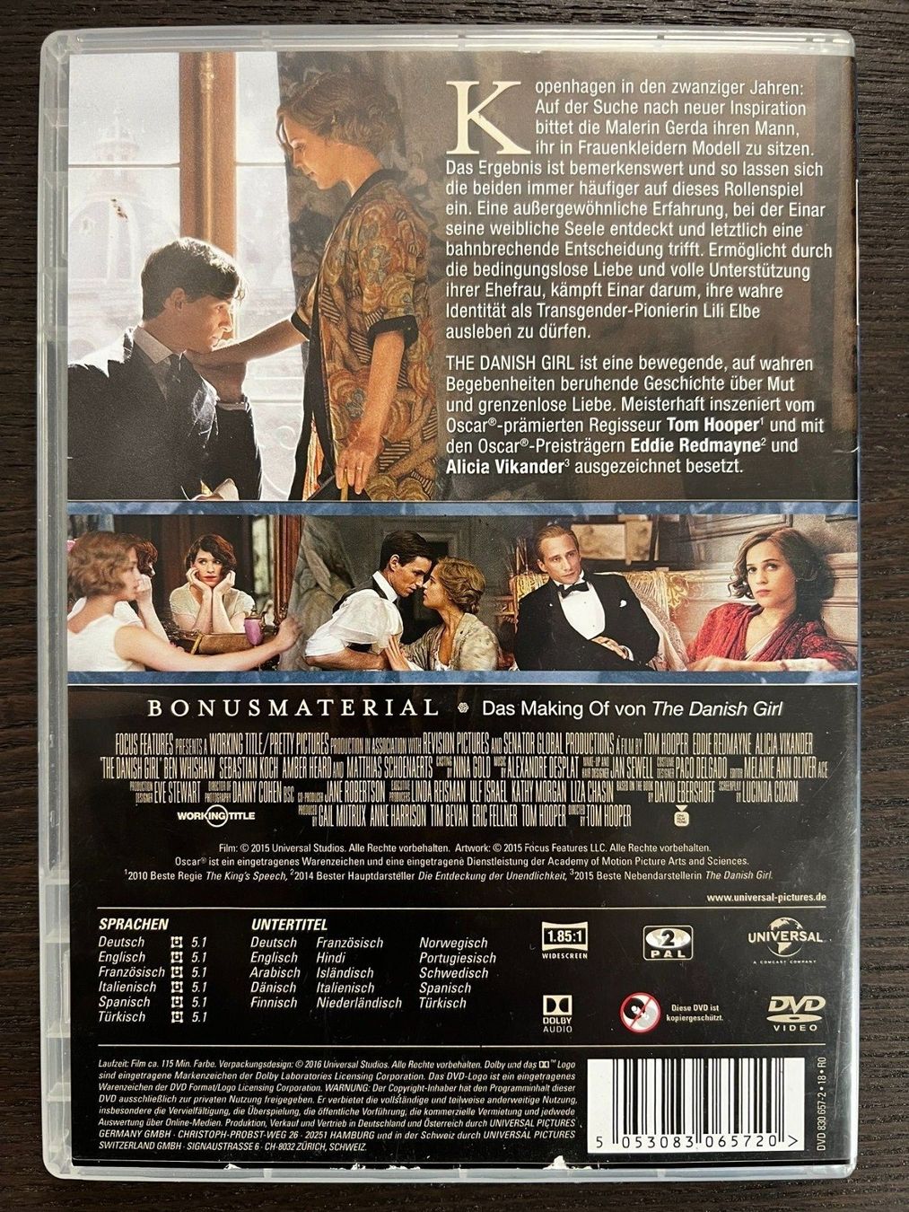 Tutti i DVDs: The Danish Girl – Usato da Zürich venduto da FilmFreunde 1