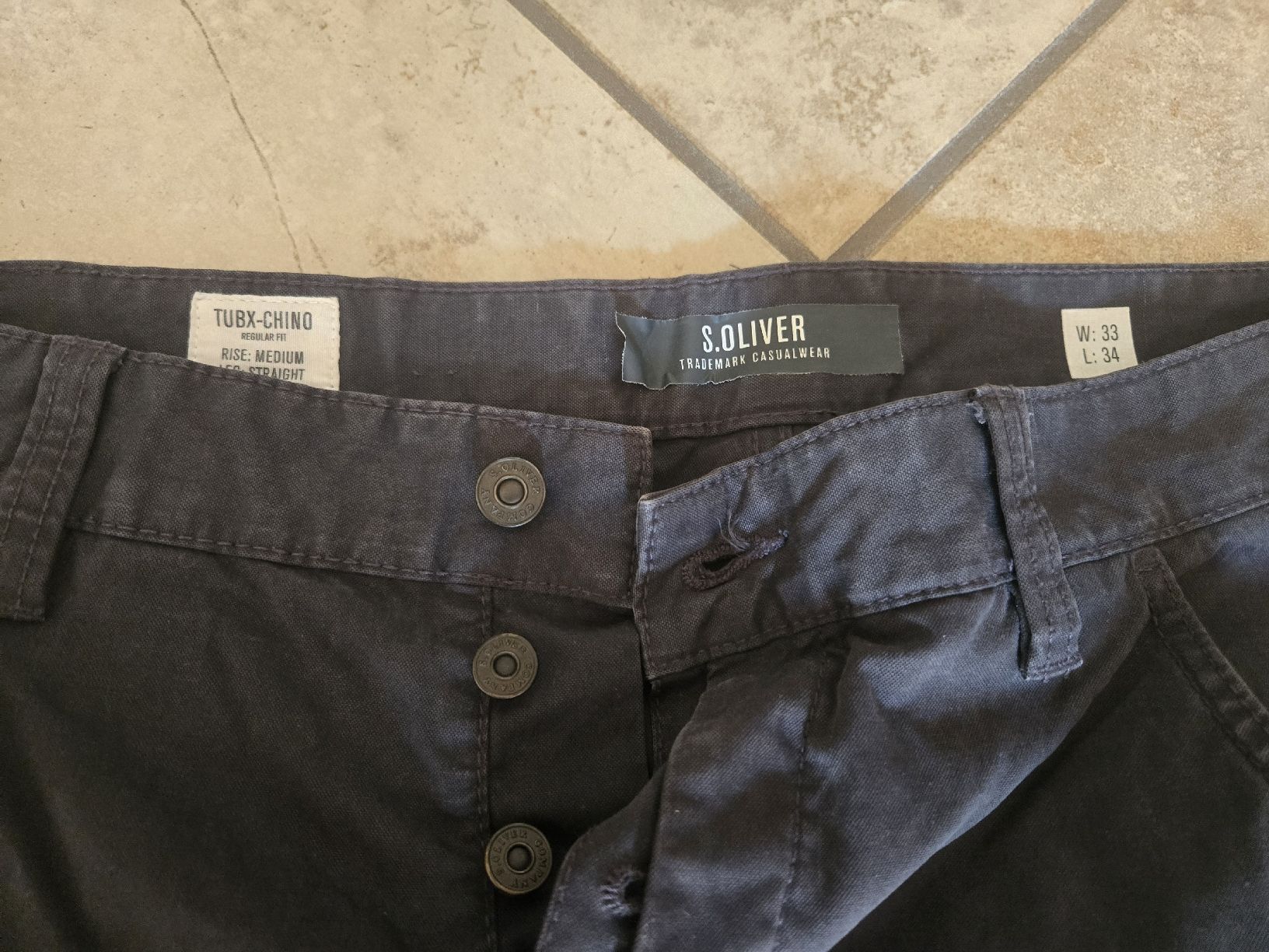 S.Oliver Pantaloni: Pantalon S.OLIVER cargo taille W 33 L 34 – Usato da Chailly-Montreux venduto da svenm53 1