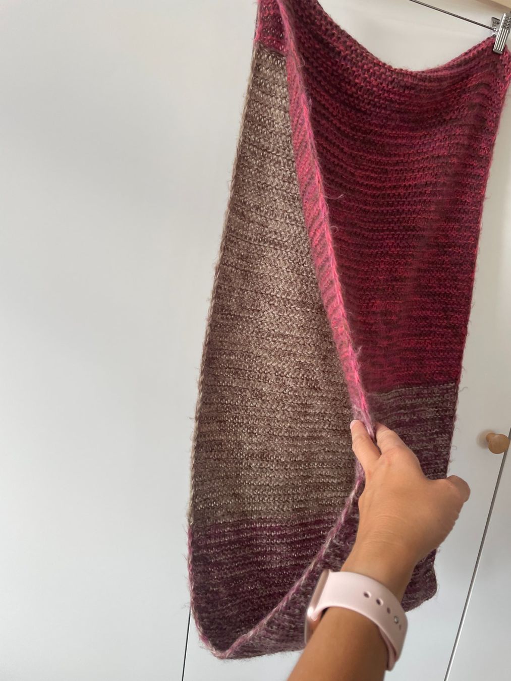 Barts Foulard & Sciarpe: BARTS Strick-Loop rosa-braun meliert – Usato da Neukirch an der Thur venduto da bee88 2