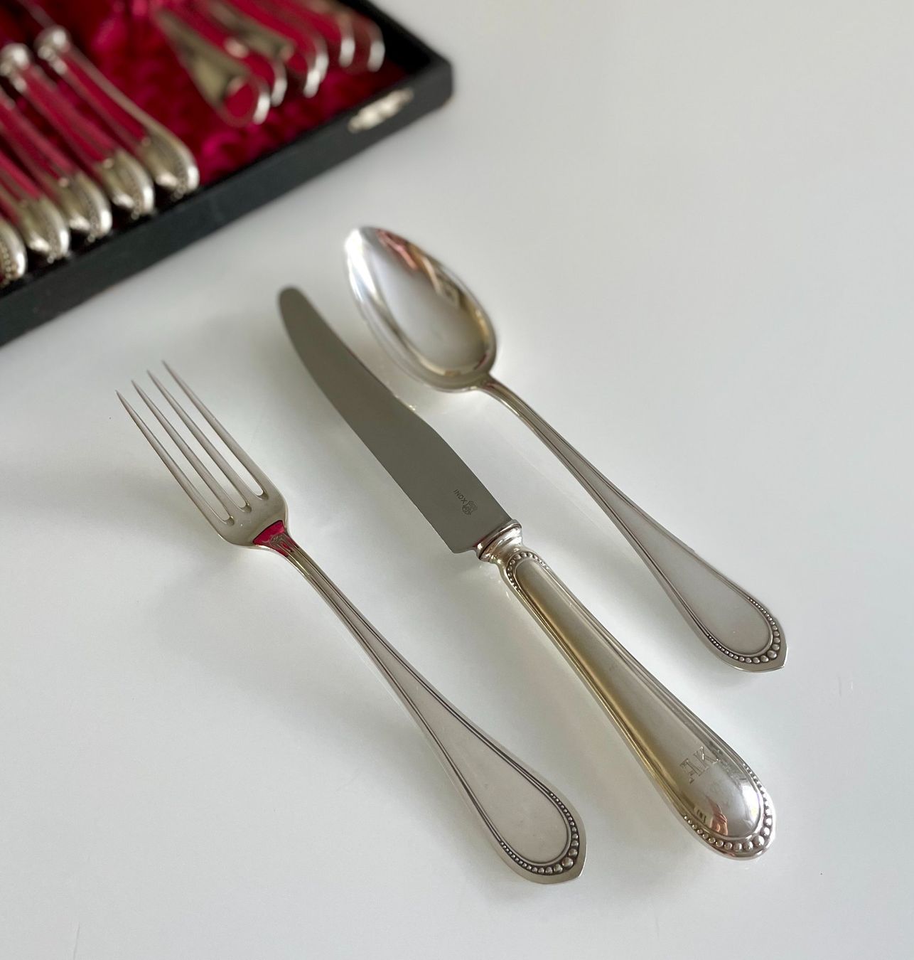 Jezler Set di posate: Jezler 800er Silber Besteck – Usato da Stein AG venduto da Isra6 1