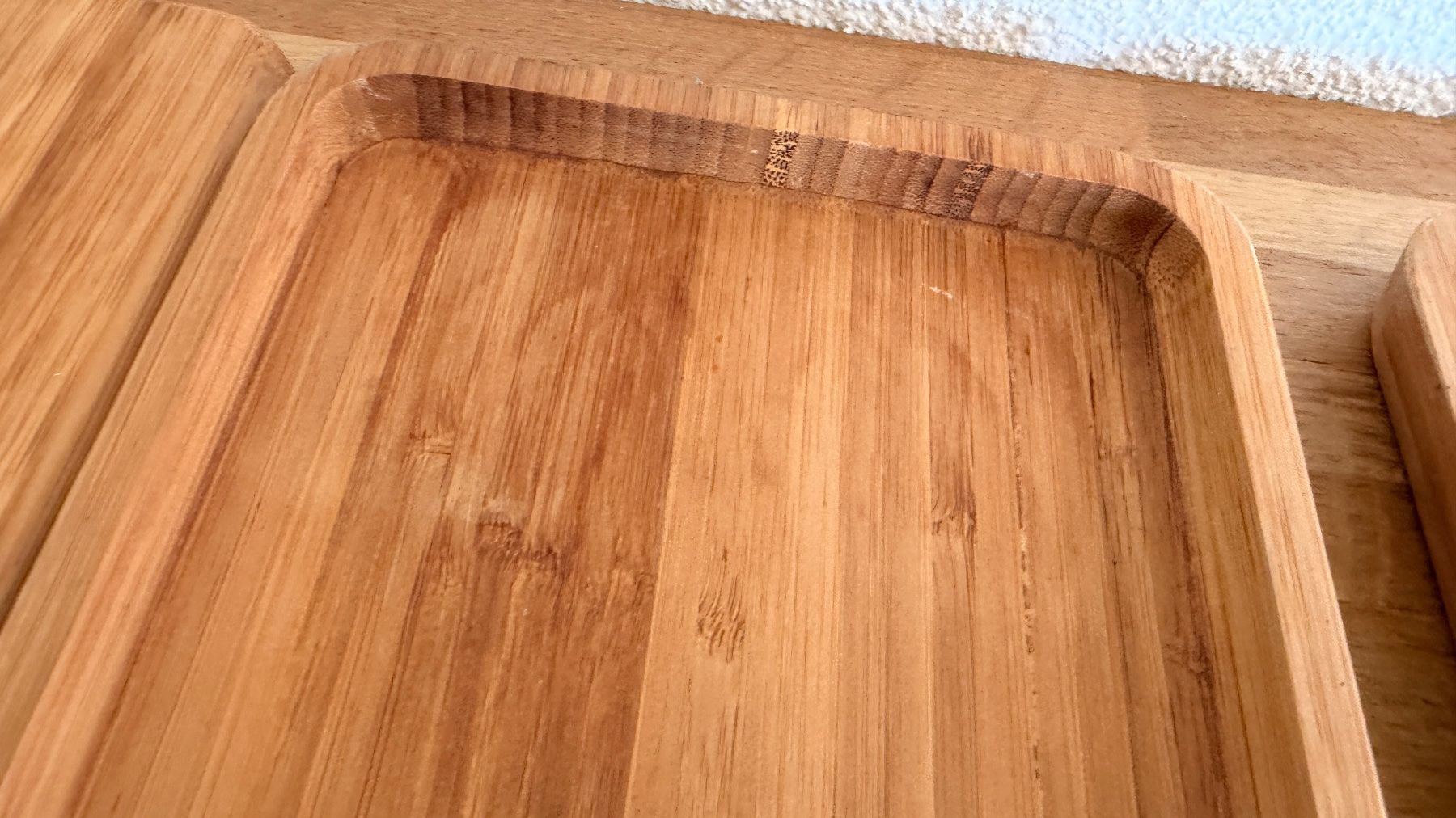 Servierplatten: BLOMUS - 4 Bambus Tablett Schalen Platte – Gebraucht aus Winterthur von Secondhand-Family 7