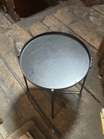 Beistelltisch rund Metall schwarz gebraucht 50 cm