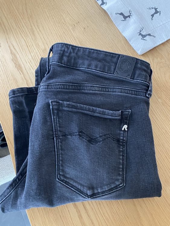 Replay Damen New Luz Jeans – Skinny Fit, Hoher Bund, Stretch-Denim | Vintage-Look In Mittelblau