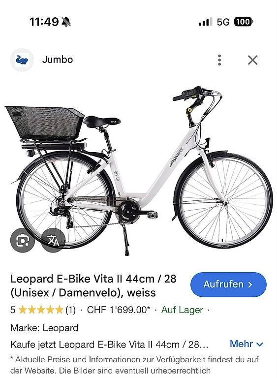 Leopard Vélos: E Bike Damen Leopard – D'occasion à Aarburg par nic_8jr7 1