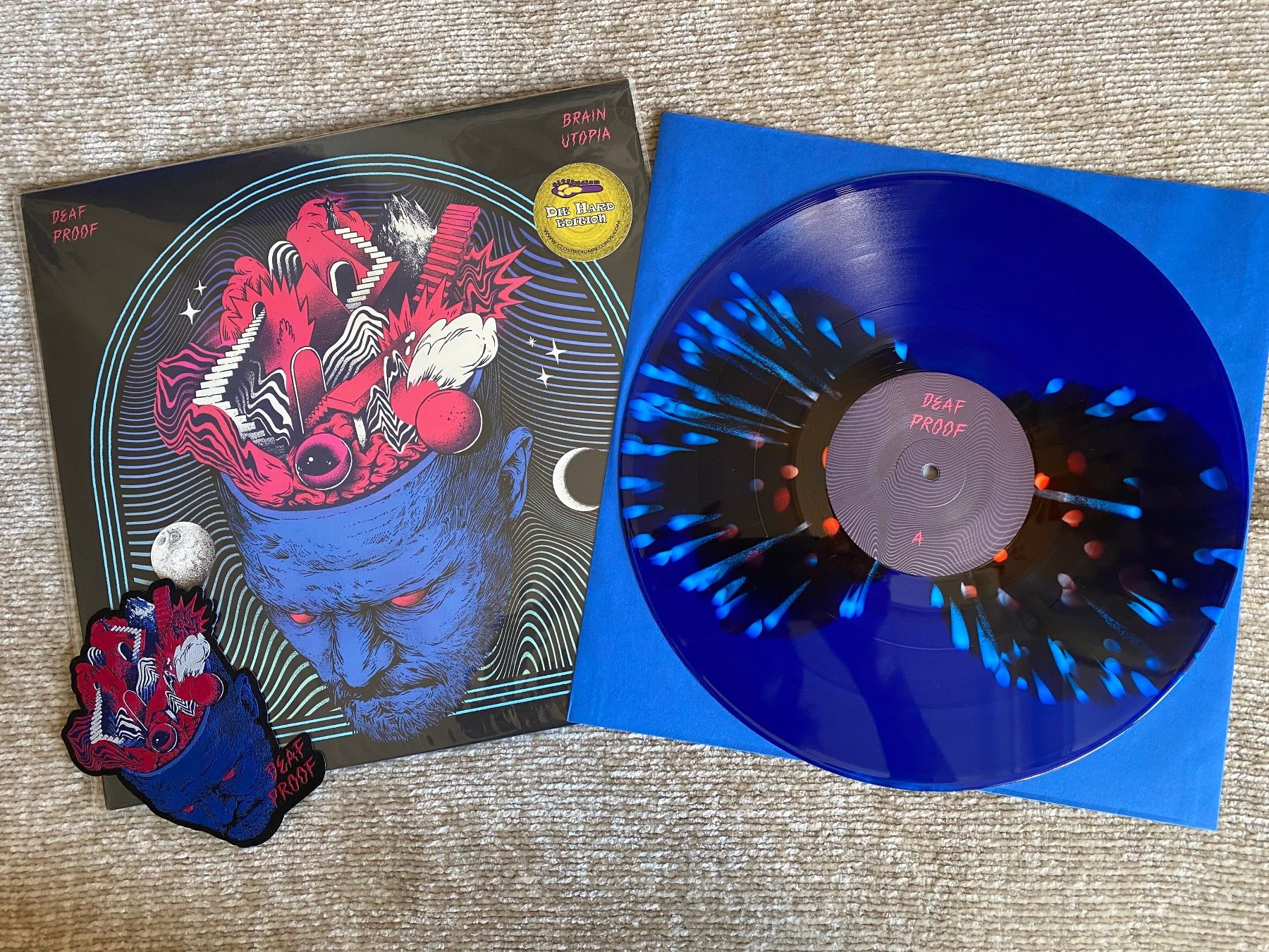 Schallplatten: Deaf Proof – Brain Utopia / Splatter LP – Neu (gemäss Beschreibung) aus Basel von Dinosauce
