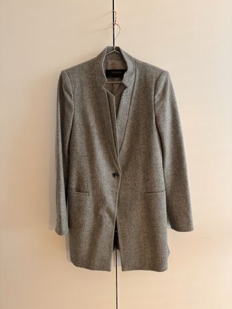 Manteau en laine gris ZARA