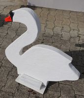 Schwan aus Beton Unikat von Hand gemacht