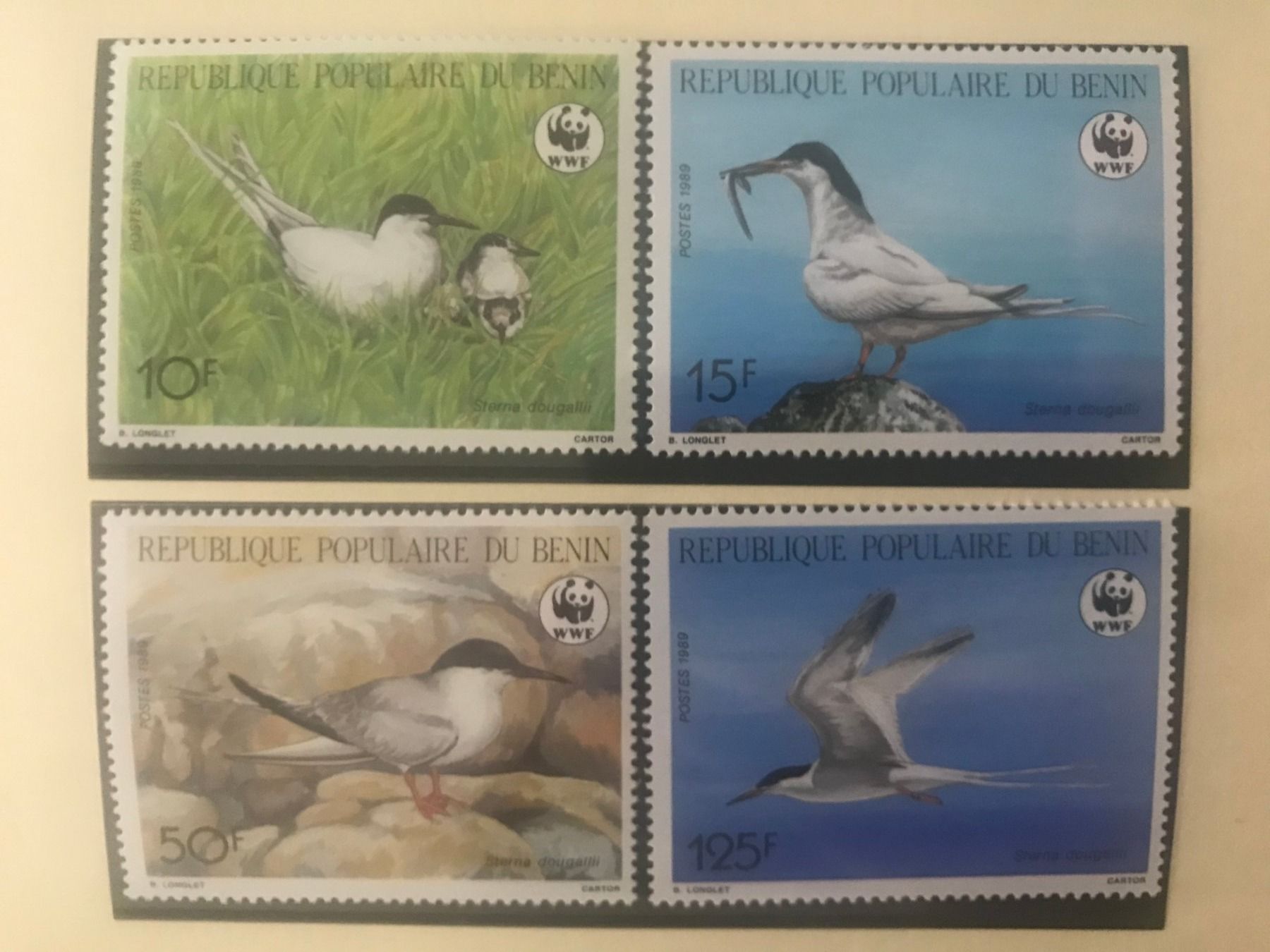 Alle Briefmarken: WWF Benin 1989 Rosenseeschwalbe Satz postfrisch – Neu (gemäss Beschreibung) aus Liestal von schnueps