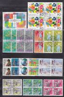 1987-1992  Viererblöcke  ERSTTAG   88 Stück  nach SBK 601Fr.